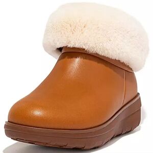Fitflop Women's Tan Sheep Skin -Lined Mukluk Boots New